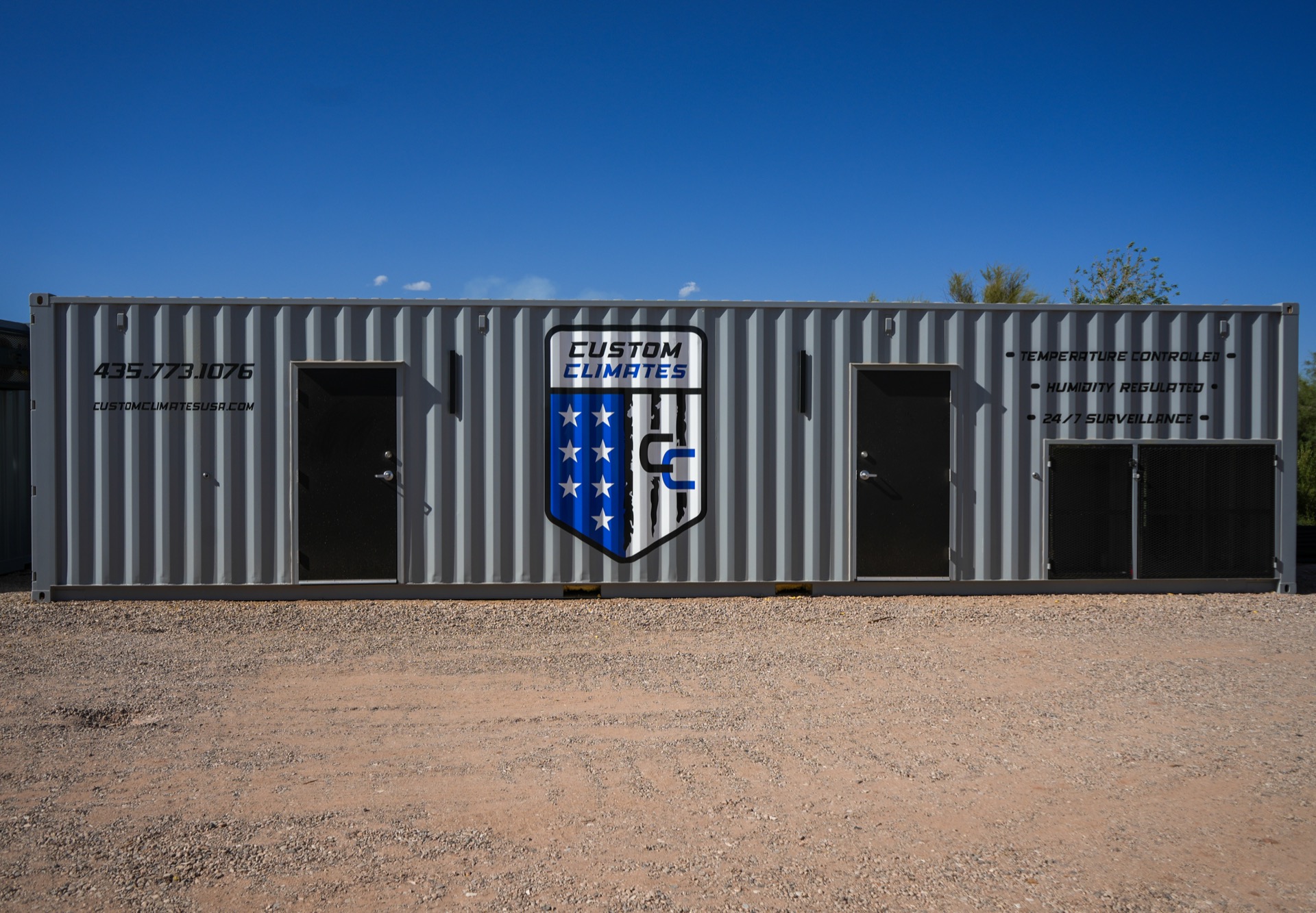 45' conex container with propane backup generator