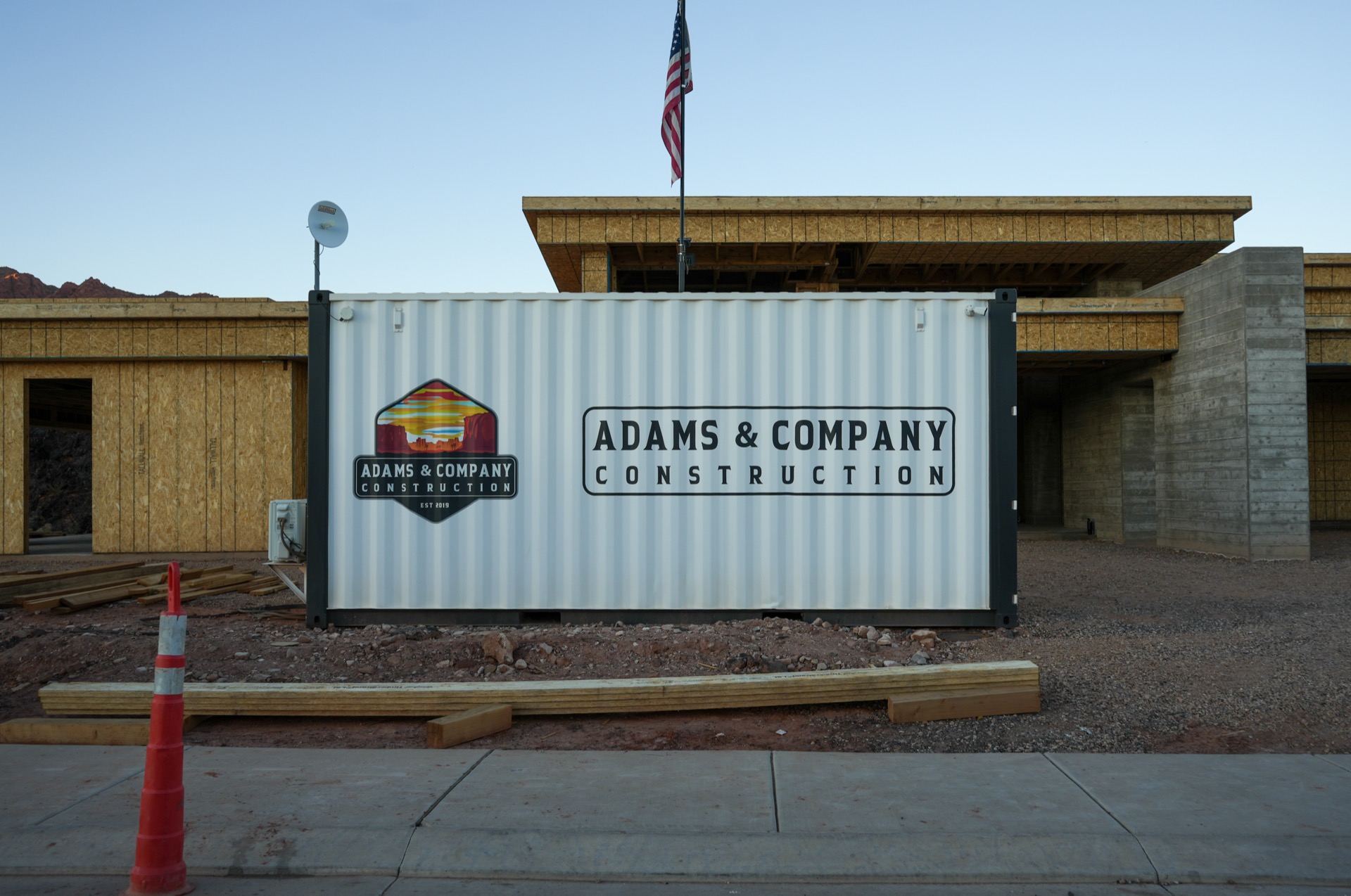 40' office unit — delivered by truck, no crane required